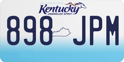 KY license plate 898JPM