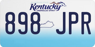KY license plate 898JPR