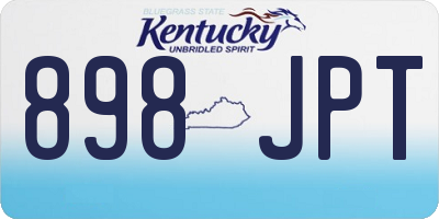 KY license plate 898JPT