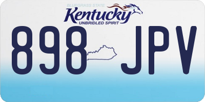 KY license plate 898JPV