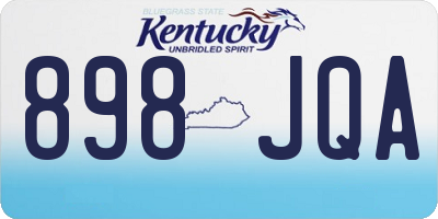KY license plate 898JQA