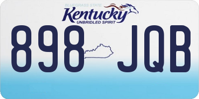 KY license plate 898JQB