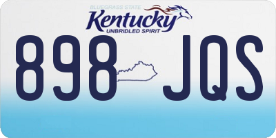 KY license plate 898JQS