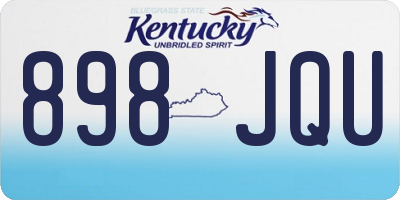 KY license plate 898JQU