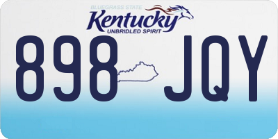 KY license plate 898JQY