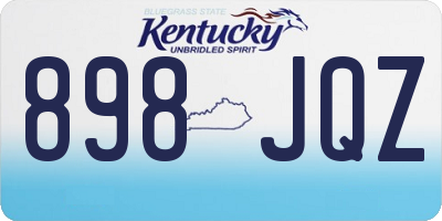 KY license plate 898JQZ