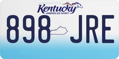 KY license plate 898JRE