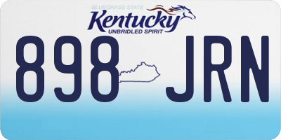 KY license plate 898JRN