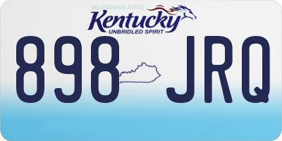KY license plate 898JRQ