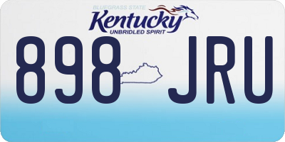 KY license plate 898JRU