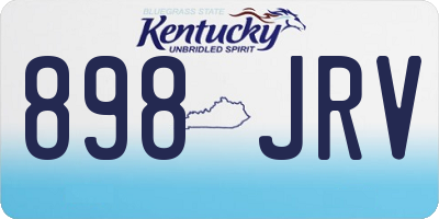 KY license plate 898JRV