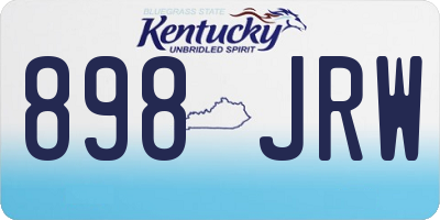 KY license plate 898JRW
