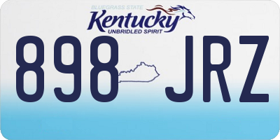 KY license plate 898JRZ