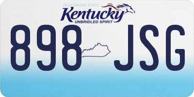KY license plate 898JSG