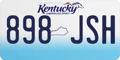 KY license plate 898JSH