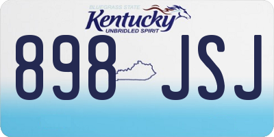 KY license plate 898JSJ
