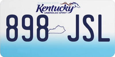 KY license plate 898JSL
