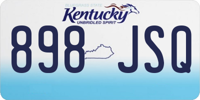 KY license plate 898JSQ