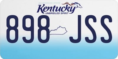 KY license plate 898JSS