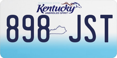 KY license plate 898JST