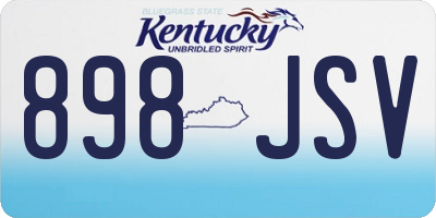 KY license plate 898JSV