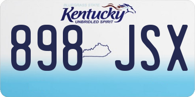 KY license plate 898JSX