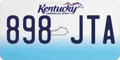 KY license plate 898JTA