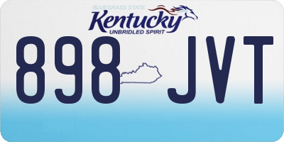 KY license plate 898JVT