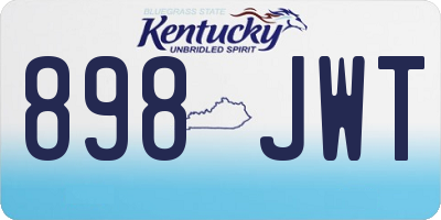 KY license plate 898JWT