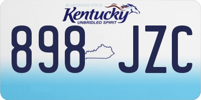KY license plate 898JZC