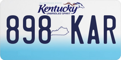 KY license plate 898KAR