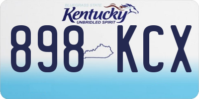 KY license plate 898KCX