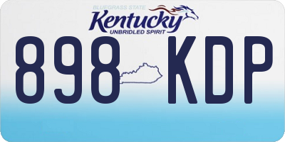 KY license plate 898KDP