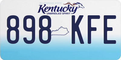 KY license plate 898KFE