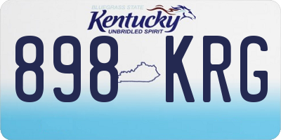 KY license plate 898KRG