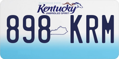 KY license plate 898KRM
