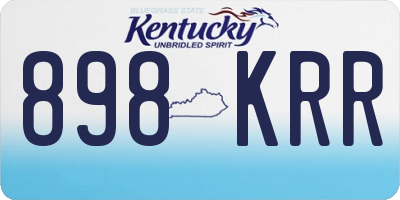 KY license plate 898KRR