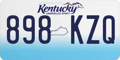 KY license plate 898KZQ