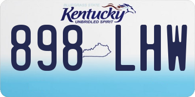 KY license plate 898LHW