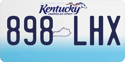 KY license plate 898LHX