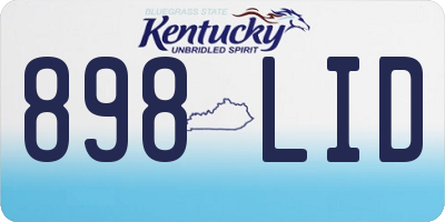 KY license plate 898LID