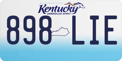 KY license plate 898LIE