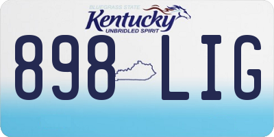 KY license plate 898LIG