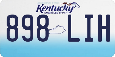KY license plate 898LIH
