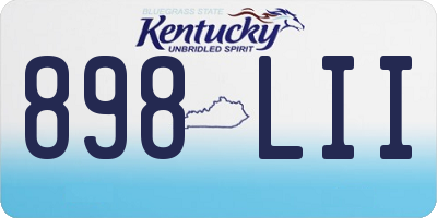 KY license plate 898LII
