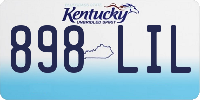 KY license plate 898LIL