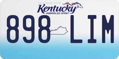 KY license plate 898LIM
