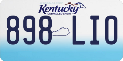 KY license plate 898LIO