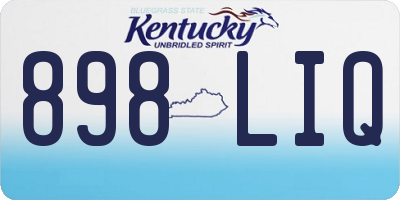 KY license plate 898LIQ