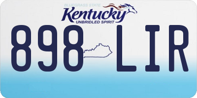 KY license plate 898LIR